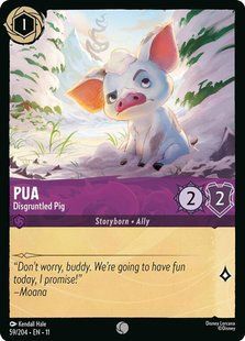 Карта Pua - Disgruntled Pig (11 #059) - Disney Lorcana Winterspell &mdash; фото товару