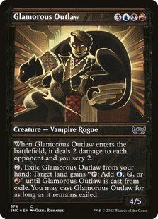 Glamorous Outlaw &mdash; Magic: The Gathering, Streets of New Capenna #374, Foil, English &mdash; фото товару