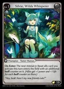 Silvie, Wilds Whisperer &mdash; Grand Archive, Dawn of Ashes First Edition #010, Non-foil, English &mdash; фото товару