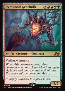 Pyrewood Gearhulk &mdash; Magic: The Gathering, Aetherdrift Promos #216p, Foil, English &mdash; фото товару