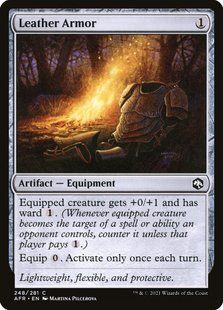 Leather Armor &mdash; Magic: The Gathering, Adventures in the Forgotten Realms #248, Non-foil, Russian &mdash; фото товару