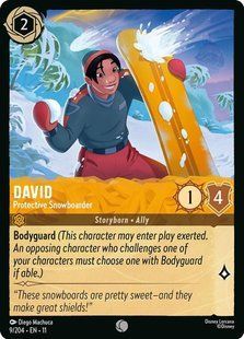 Карта David - Protective Snowboarder (11 #009) - Disney Lorcana Winterspell &mdash; фото товару