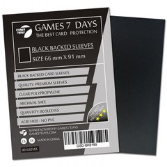 Протектори G7D Backed Card Sleeves чорні sl-19 фото