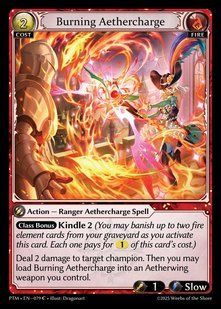 Burning Aethercharge &mdash; Grand Archive, Phantom Monarchs #079, Non-foil, English &mdash; фото товару