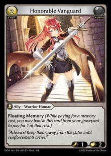 Honorable Vanguard &mdash; Grand Archive, Dawn of Ashes First Edition #091, Non-foil, English &mdash; фото товару