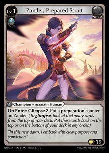 Zander, Prepared Scout &mdash; Grand Archive, Dawn of Ashes First Edition #013, Non-foil, English &mdash; фото товару