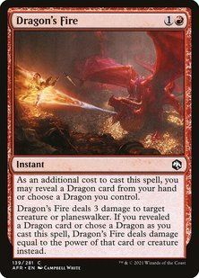 Dragon's Fire &mdash; Magic: The Gathering, Adventures in the Forgotten Realms #139, Non-foil, Russian &mdash; фото товару