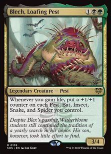 Blech, Loafing Pest &mdash; Magic: The Gathering, Secrets of Strixhaven Promos #176p, Non-foil, English &mdash; фото товару