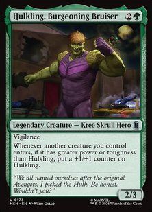 Hulkling, Burgeoning Bruiser &mdash; Magic: The Gathering, Marvel Super Heroes #173, Foil, English &mdash; фото товару