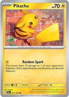 Голографічна карта Pikachu (TEF #051) - Pokemon TCG Temporal Forces &mdash; фото товару