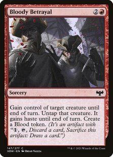 Bloody Betrayal &mdash; Magic: The Gathering, Innistrad: Crimson Vow #147, Non-foil, English &mdash; фото товару