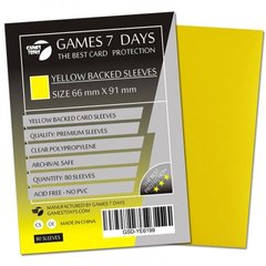 Протектори G7D Backed Card Sleeves жовті sl-20 фото