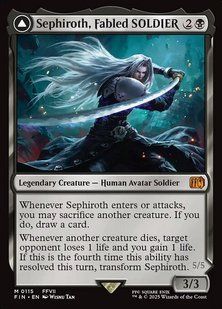 Sephiroth, Fabled SOLDIER // Sephiroth, One-Winged Angel &mdash; Magic: The Gathering, Final Fantasy #115, Foil, English &mdash; фото товару