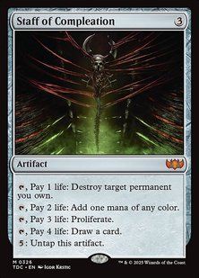 Staff of Compleation &mdash; Magic: The Gathering, Tarkir: Dragonstorm Commander #326, Non-foil, English &mdash; фото товару