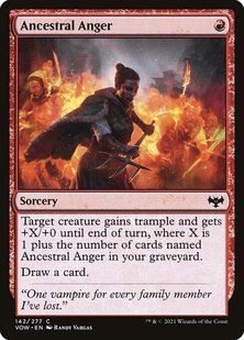 Ancestral Anger &mdash; Magic: The Gathering, Innistrad: Crimson Vow #142, Non-foil, Russian &mdash; фото товару