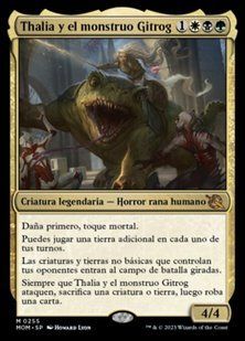 Thalia and The Gitrog Monster &mdash; Magic: The Gathering, March of the Machine #255, Non-foil, Spanish &mdash; фото товару