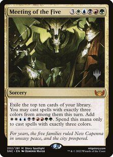 Meeting of the Five &mdash; Magic: The Gathering, Streets of New Capenna Promos #202p, Foil, English &mdash; фото товару