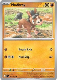 Карта Mudbray (TEF #091) - Pokemon TCG Temporal Forces &mdash; фото товару