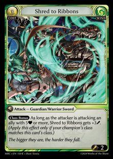 Shred to Ribbons &mdash; Grand Archive, Mercurial Heart #150, Non-foil, English &mdash; фото товару