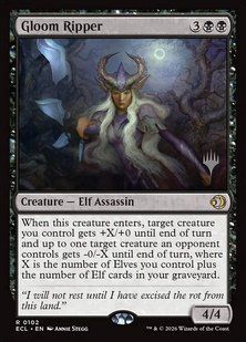 Gloom Ripper &mdash; Magic: The Gathering, Lorwyn Eclipsed Promos #102p, Non-foil, English &mdash; фото товару