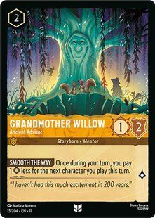 Карта Grandmother Willow - Ancient Advisor (11 #013) - Disney Lorcana Winterspell &mdash; фото товару