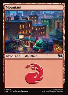 Mountain &mdash; Magic: The Gathering, Teenage Mutant Ninja Turtles #318, Non-foil, English &mdash; фото товару