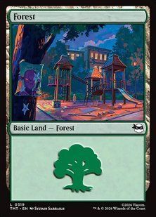 Forest &mdash; Magic: The Gathering, Teenage Mutant Ninja Turtles #319, Non-foil, English &mdash; фото товару