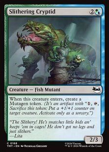 Slithering Cryptid &mdash; Magic: The Gathering, Teenage Mutant Ninja Turtles #168, Foil, English &mdash; фото товару
