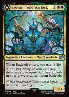Exdeath, Void Warlock // Neo Exdeath, Dimension's End &mdash; Magic: The Gathering, Final Fantasy #220, Foil, English &mdash; фото товару