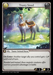 Trusty Steed &mdash; Grand Archive, Dawn of Ashes First Edition #114, Non-foil, English &mdash; фото товару