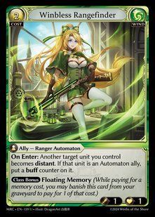 Winbless Rangefinder &mdash; Grand Archive, Mercurial Heart #159, Non-foil, English &mdash; фото товару