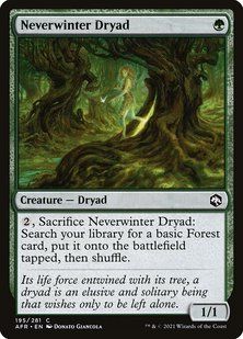 Neverwinter Dryad &mdash; Magic: The Gathering, Adventures in the Forgotten Realms #195, Non-foil, English &mdash; фото товару