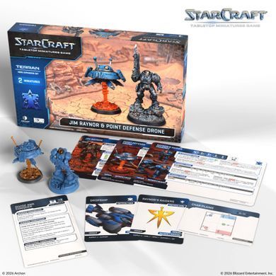StarCraft: The Miniatures Game &mdash; Terran Hero Expansion Set: Jim Raynor & Point Defense Drone &mdash; фото товару