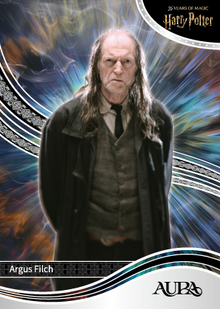 Колекційна карта Argus Filch &mdash; 2026 Kakawow Aura Harry Potter 25th Anniversary &mdash; фото товару