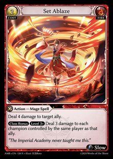 Set Ablaze &mdash; Grand Archive, Mortal Ambition #120, Non-foil, English &mdash; фото товару