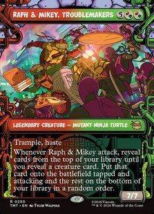 Raph & Mikey, Troublemakers &mdash; Magic: The Gathering, Teenage Mutant Ninja Turtles #250, Foil, English &mdash; фото товару