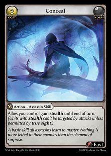 Conceal &mdash; Grand Archive, Dawn of Ashes First Edition #076, Non-foil, English &mdash; фото товару