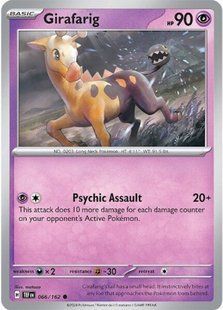 Голографічна карта Girafarig (TEF #066) - Pokemon TCG Temporal Forces &mdash; фото товару