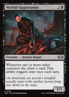 Morbid Opportunist &mdash; Magic: The Gathering, Tarkir: Dragonstorm Commander #188, Non-foil, English &mdash; фото товару
