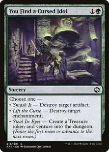 You Find a Cursed Idol &mdash; Magic: The Gathering, Adventures in the Forgotten Realms #213, Non-foil, English &mdash; фото товару