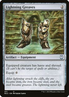 Lightning Greaves &mdash; Magic: The Gathering, New Capenna Commander #371, Non-foil, English &mdash; фото товару