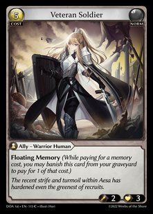 Veteran Soldier &mdash; Grand Archive, Dawn of Ashes First Edition #115, Non-foil, English &mdash; фото товару