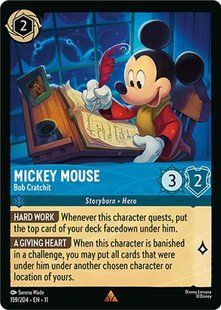 Карта Mickey Mouse - Bob Cratchit (11 #159) - Disney Lorcana Winterspell &mdash; фото товару