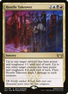 Hostile Takeover &mdash; Magic: The Gathering, Streets of New Capenna #191, Foil, English &mdash; фото товару