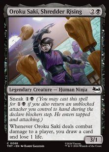 Oroku Saki, Shredder Rising &mdash; Magic: The Gathering, Teenage Mutant Ninja Turtles #68, Foil, English &mdash; фото товару