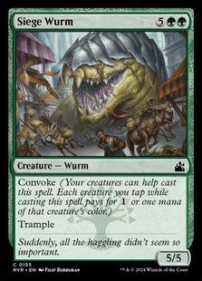 Siege Wurm &mdash; Magic: The Gathering, Ravnica Remastered #155, Foil, English &mdash; фото товару