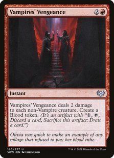 Vampires' Vengeance &mdash; Magic: The Gathering, Innistrad: Crimson Vow #180, Foil, Russian &mdash; фото товару